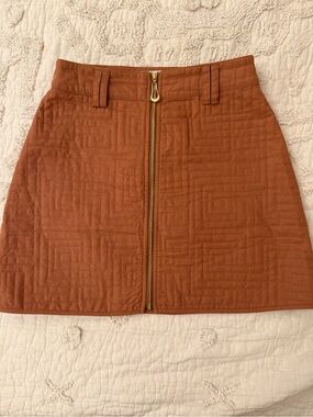 Aje surrealist Quilted mini skirt with gold zipper